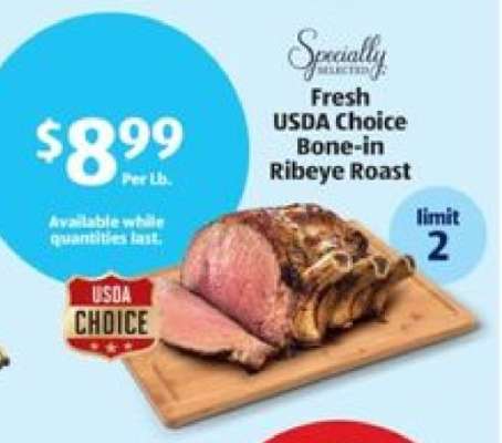 Fresh USDA Choice Bone-In Ribeye Roast