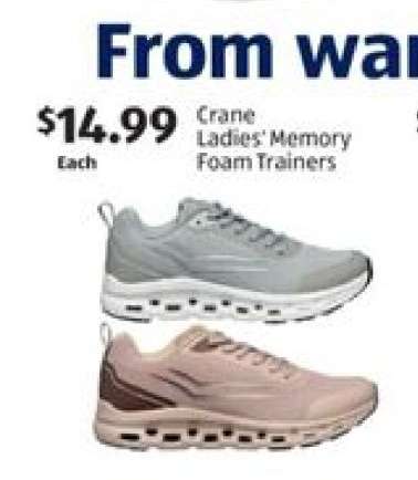 Crane Ladies' Memory Foam Trainers