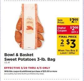 Bowl & Basket Sweet Potatoes 3-lb. Bag