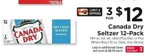 Canada Dry Seltzer 12-Pack
