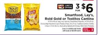 Smartfood, Lay’s, Rold Gold or Tostitos Cantina