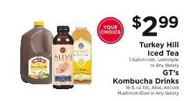 Turkey Hill Iced Tea / GT'S Kombucha Drinks