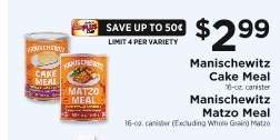 Manischewitz Cake Meal / Matzo Meal