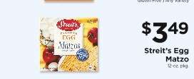 Streit's Egg Matzo