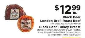 Black Bear London Broil Roast Beef & Turkey Breast