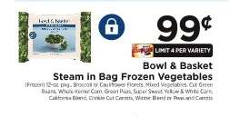 Bowl & Basket Steam In Bag Frozen Vegetables