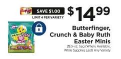 Butterfinger, Crunch & Baby Ruth Easter Minis