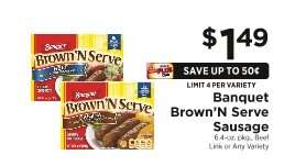 Banquet Brown'N Serve Sausage