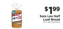 Sara Lee Half Loaf Bread