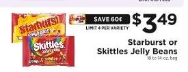Starburst or Skittles Jelly Beans