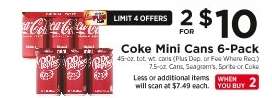 Coke Mini Cans 6-Pack