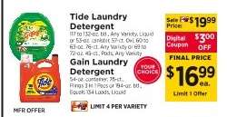 Gain Laundry Detergent