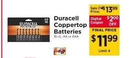 Duracell Coppertop Batteries*