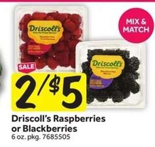 Driscoll's Raspberries or Blackberries
