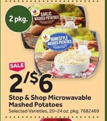 Stop & Shop Microwavable Mashed Potatoes
