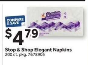 Stop & Shop Elegant Napkins