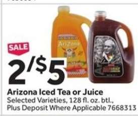 Arizona Iced Tea or Juice