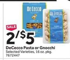 DeCecco Pasta or Gnocchi