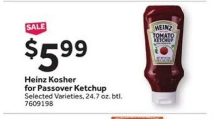 Heinz Kosher for Passover Ketchup