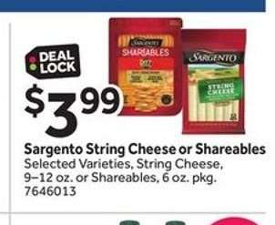 Sargento String Cheese or Shareables