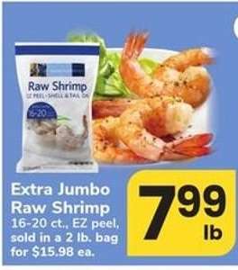 Extra Jumbo Raw Shrimp