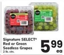 Signature Select Red or Green Seedless Grapes