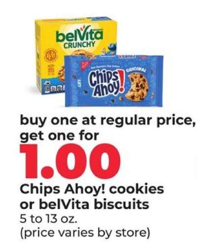Chips Ahoy! cookies or belVita biscuits