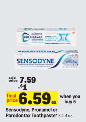Sensodyne, Pronamel or parodontax Toothpaste