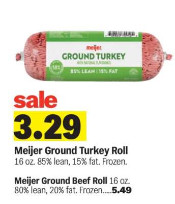 Meijer Ground Turkey Roll