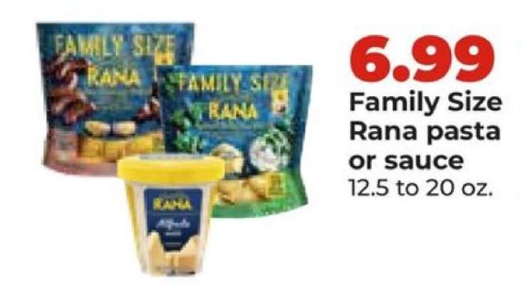 Family Size Rana pasta or sauce