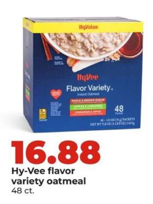 Hy-Vee flavor variety oatmeal