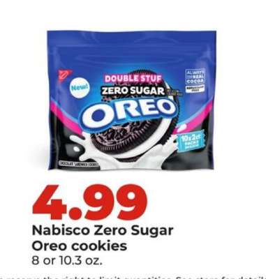 Nabisco Zero Sugar Oreo cookies