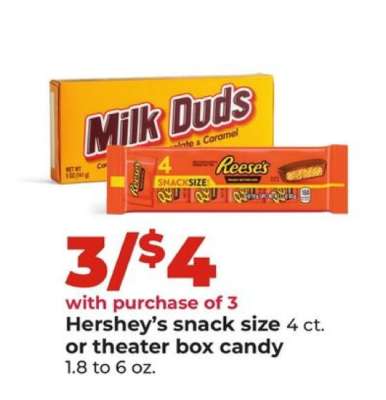 Hershey's snack size or theater box candy