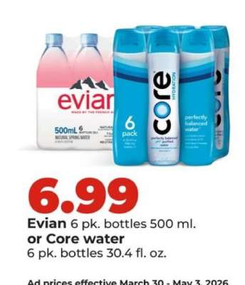 Evian or Core water