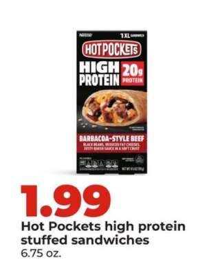 Hot Pockets high protein stuffed sandwiches