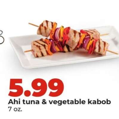 Ahi tuna & vegetable kabob