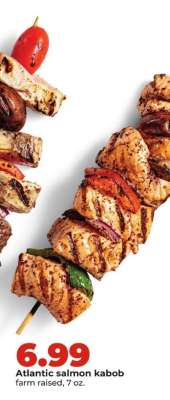 Atlantic salmon kabob