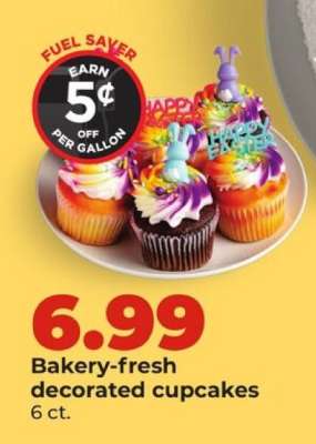 Bakery fresh decorated cupcakes