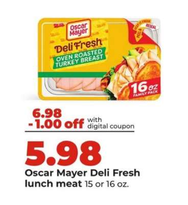 Oscar Mayer Deli Fresh Lunch Meat