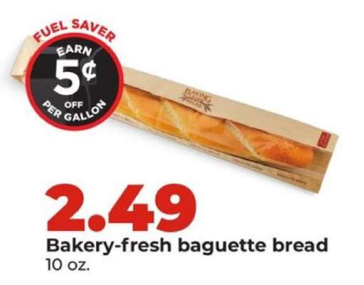 Bakery-fresh baguette bread
