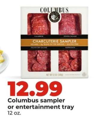 Columbus sampler or entertainment tray