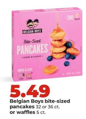Belgian Boys bite-sized pancakes or waffles