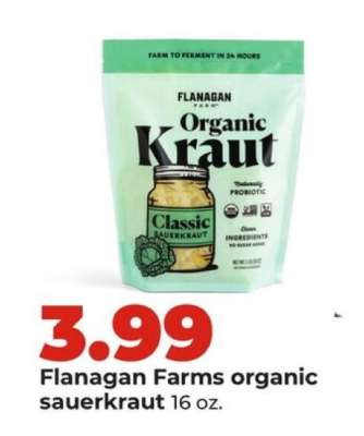 Flanagan Farms organic sauerkraut