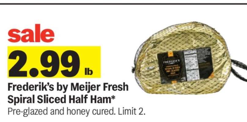 Frederik's by Meijer Fresh Spiral Sliced Half Ham