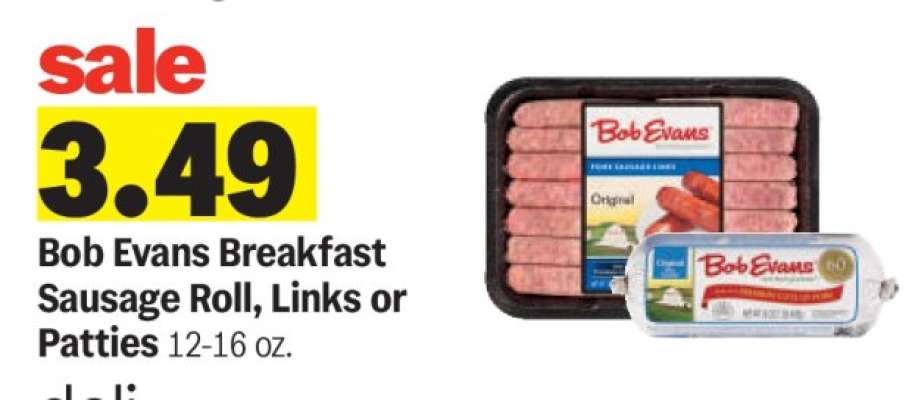 Bob Evans Breakfast Sausage Roll, Links or Patties