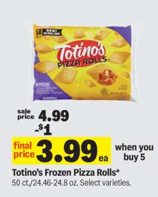 Totino's Frozen Pizza Rolls*