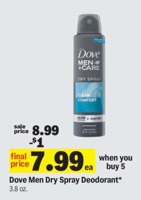Dove Men Dry Spray Deodorant