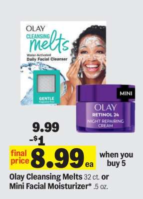 Olay Cleansing Melts or Mini Facial Moisturizer