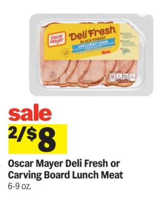 Oscar Mayer Deli Fresh or Carving Board Lunch Meat