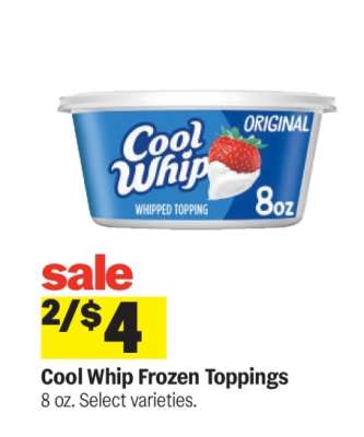 Cool Whip Frozen Toppings